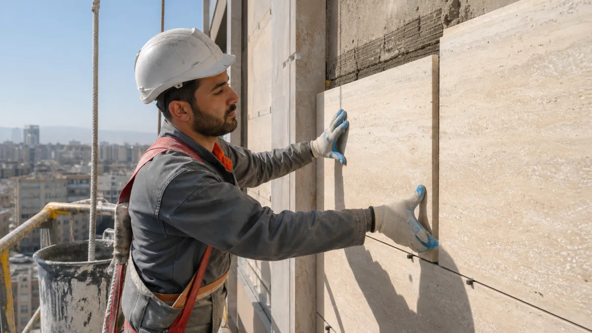 سنگ تراورتن نمای ساختمان در شرایط استفاده متفاوت